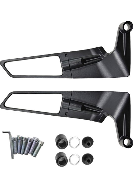 Motosiklet Dikiz Aynası, Ayarlanabilir Görünmez Rüzgar Kanadı Yan Aynası Z400, Z650, Z900, Z1000 Uyumlu (Yurt Dışından)