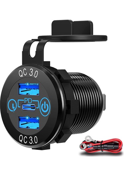 Hızlı Şarj Soceti 60W Usb-C Çoklu Araç Şarj Cihazı Soketi (Yurt Dışından)