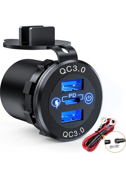 Hızlı Şarj Soceti 60W Usb-C Çoklu Araç Şarj Cihazı Soketi (Yurt Dışından) modelleri