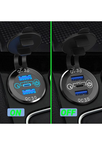 Hızlı Şarj Soceti 60W Usb-C Çoklu Araç Şarj Cihazı Soketi (Yurt Dışından) indirimleri