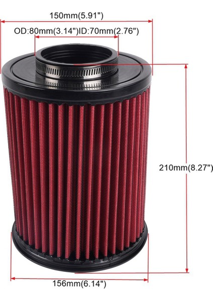 70MM Yüksek Akışlı Araç Hava Filtresi E-2993 Ford Focus Kaçış Mkc RS-ONI106 Için Soğuk Hava Alım Hava Filtresi (Yurt Dışından) fiyatları