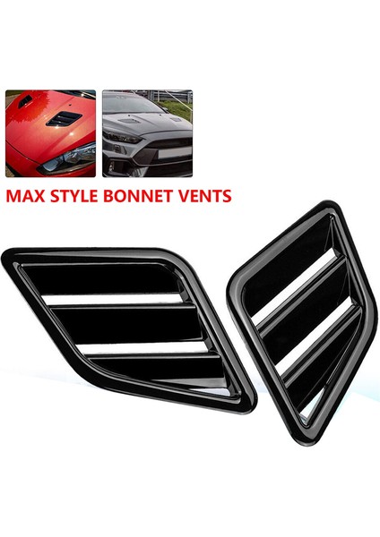 Max Style Front Bonnet Havalandırma Kaput Kapağı Kaplama Trim Universal Için Ford Focus Rs Vauxhall Corsa Fiesta, Parlak Siyah (Yurt Dışından) fiyatları