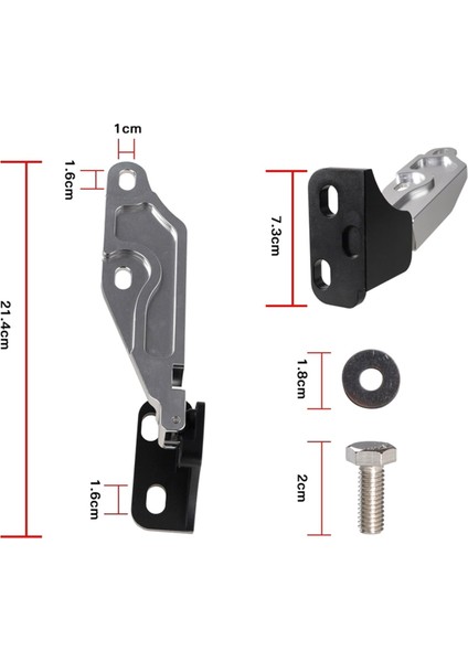 2pcs Alüminyum Alaşımlı Hızlı Kaput Menteşeli Salım Kaputu Menteşe Mandallı Honda Civic Ek 1996-2000 DH-1062-S (Yurt Dışından) fırsatları