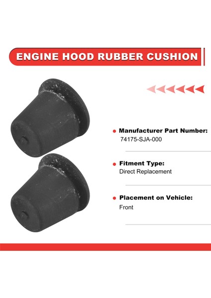 2pcs Motor Hood Honda Civic Için Kauçuk Yastık Bonnet Contası 06-15 Şehir 2009-2014 Accord Crv 2007-2011 Rl Rlx Tlx Rdx (Yurt Dışından) fırsatları