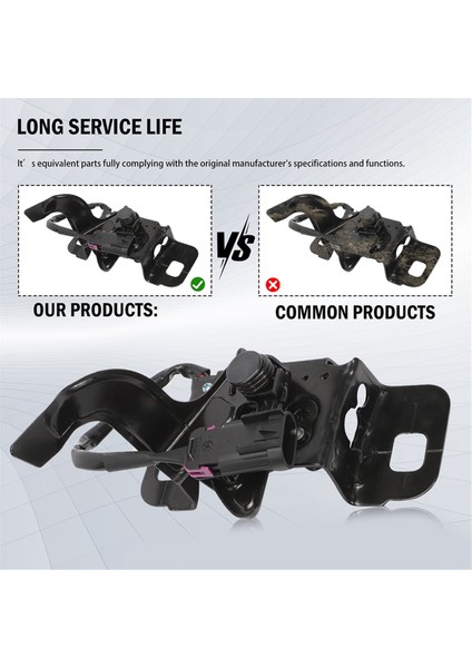 Araba Hood Lock Hood Mandal Montajı GM1234131 85574821 Chevrolet Silverado 1500 Sierra 1500 2014-2019 (Yurt Dışından) modelleri
