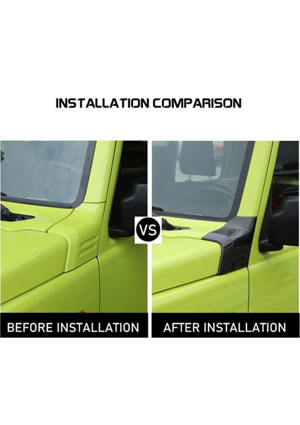 1paır Ön Motor Açısı Kapak Kaput Köşe Sarma Kapak Suzuki Jimny JB64 JB74 2019-2020 Dış Dekoratio (Yurt Dışından) modelleri
