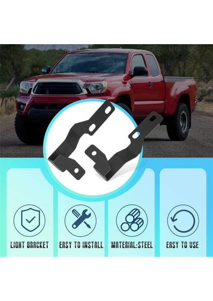 Toyota Tacoma 2005-2015 Için LED Işık Kapsül Metal Kaput Montaj Braket Kiti/hendek Kaputu Işık Braketleri, Siyah (Yurt Dışından) fırsatları