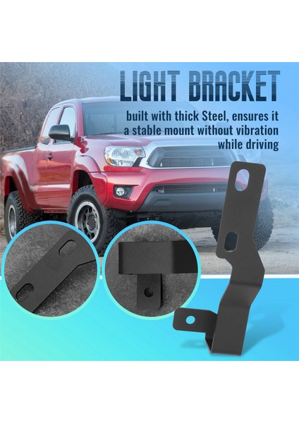 Toyota Tacoma 2005-2015 Için LED Işık Kapsül Metal Kaput Montaj Braket Kiti/hendek Kaputu Işık Braketleri, Siyah (Yurt Dışından) indirimleri
