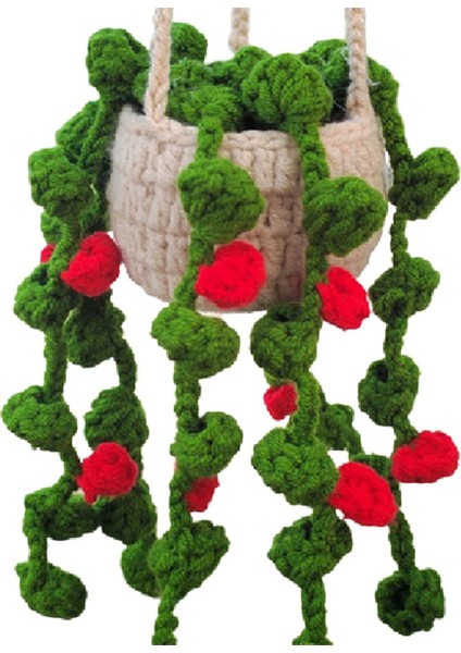 Dikiz Ayna Kolye Sevimli Saksı Bitkileri Tığ Işi Araba Ayna El Örme Bitki Asılı Süslemeler Araba Aksesuarları C (Yurt Dışından) indirimleri