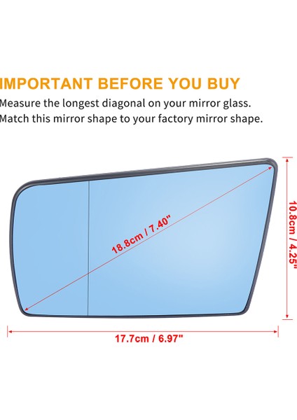 Sol+Sağ Yan Kanat Ayna Cam, Mercedes-Benz C W202 E W210 S (Yurt Dışından) fırsatları