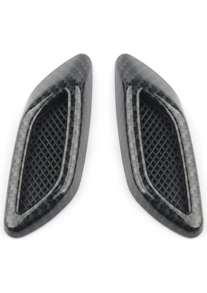 2pcs Karbon Fiber Araba Kaputu Çerçeve Dekoratif Çıkartmalar Çamurluk Hava Çıkışı Yan Işaret Evrensel Dekoratif Kapak (Yurt Dışından)