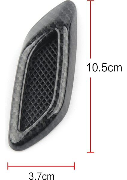 2pcs Karbon Fiber Araba Kaputu Çerçeve Dekoratif Çıkartmalar Çamurluk Hava Çıkışı Yan Işaret Evrensel Dekoratif Kapak (Yurt Dışından) modelleri