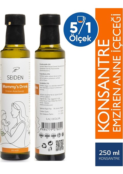 Emziren Anne Süt Arttırma Konsantre Içeceği | Süt Arttırıcı Içecek 250 ml (2 Adet)