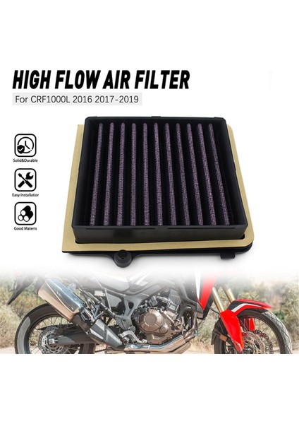 Honda CRF1000L Afrika Ikiz 2016-2019 Motosiklet Aksesuarları Için Motosiklet Hava Filtresi (Yurt Dışından) modelleri