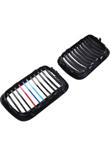 Araba Parlak Siyah Ön Başlıklı Böbrek Izgara Mesh Sport Racing Izgaraları Bmw For-Bmw E36 M3 3 Serisi 1997-1999 M-Color (Yurt Dışından)