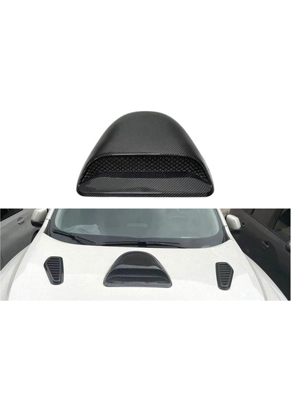 Araba Hava Akışı Alım Kaputu Kepçe Havalandırma Bonnet Dekoratif Kapaklar Yarış Stili Bonnet Havalandırma Ön Motor Kapağı Evrensel B (Yurt Dışından) indirimleri