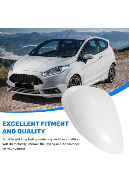 1pcs Sol Beyaz Dikiz Yan Görünümü Ayna Yedek Kapak Kapağı Kılıf Kılıfı Ford For Fiesta 2008 2009 2012 2011 2012 2013 2014 2015 2016 2017 (Yurt Dışından) indirimleri