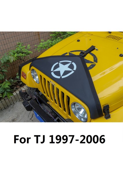 Jeep Wrangler Için Motor Bonnet Kapağı Tj 1997-2006 Tuval Araba Ön Davlumbağı Kapak Koruyucu (Yurt Dışından) modelleri