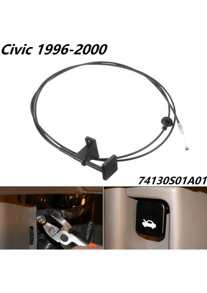 Honda Civic 1996-2000 Dorman Için Uygunluklu Araba Ön Kaput Serbest Bırakma Kablosu 912-010 74130S01A01 Kaput Serbest Bırakma Kablosu (Yurt Dışından) fiyatları