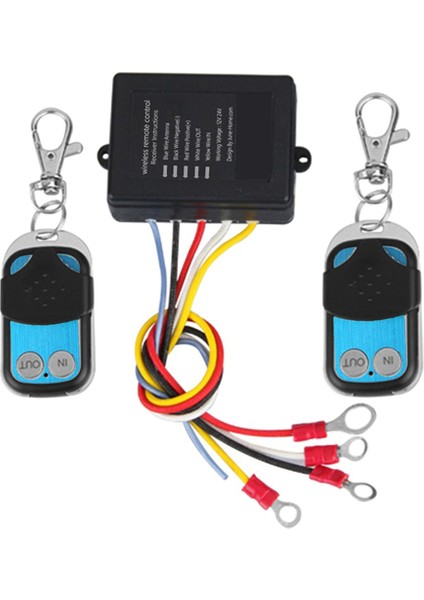 12/24V Jeep Atv Için Çok Yönlü Vinç Uzaktan Kumanda Kiti Kablosuz Elektrikli Vinç Uzaktan Kumanda Ahizesi Anahtarı Denetleyicisi (Yurt Dışından)
