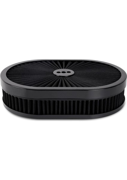 Araba Oval Hava Temizleyici Filtresi 12X2INCH Hava Filtre Akış Temizleyicisi 5-1/8 Inç Arayüz Boyun Siyah (Yurt Dışından)