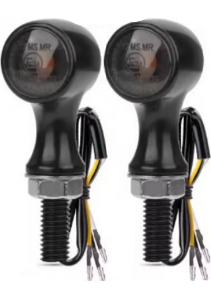 2pcs Motosiklet 12V Turn Sinyal Işığı 3pin Göstergesi Işık Arka Lamba Lambası Fren Lambası Daul Renk Sarı Beyaz Işık (Yurt Dışından)