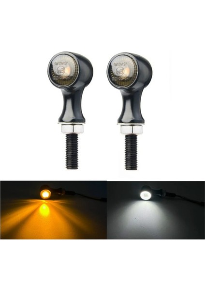 2pcs Motosiklet 12V Turn Sinyal Işığı 3pin Göstergesi Işık Arka Lamba Lambası Fren Lambası Daul Renk Sarı Beyaz Işık (Yurt Dışından) modelleri