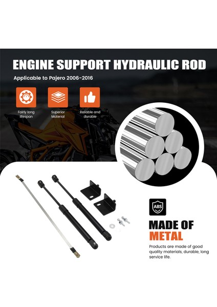 Mitsubishi Pajero Için 2006-2016 Kaput Motor Desteği Hidrolik Çubuk Kaldırma Strut Sprut Strut Yay Şok Emici Çubuk Braketi (Yurt Dışından) indirimleri