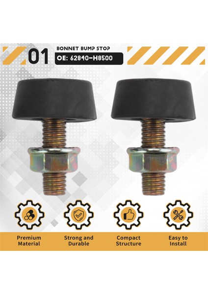 1 Çift Motor Bonnet Bonnet Düzenleyici Bump Nissan Patrol Gq Uyum Ford Maverick BSANS1GP-1 62840-H8500 Kaput Pıns (Yurt Dışından) fırsatları