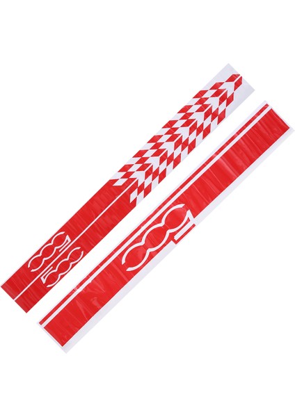 1 Set Araba Kaputu Kaput Çıkartmaları Vücut Kapı Yan Etek Çizgileri Fiat Için Çıkartma 500 Otomatik Dekorasyon Vinil Film Kırmızı (Yurt Dışından) modelleri