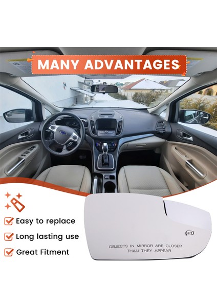 Sağ Isıtma Fonksiyonu Dikiz Aynası Cam Yedek Kanat Aynası CM5Z-17K707-H Ford Focus C-Max (Yurt Dışından) indirimleri