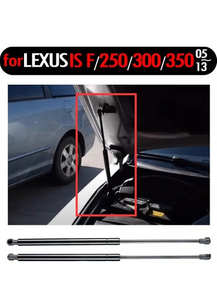 2x Ön Kaput Kaput Asansör Dikenleri, Lexus IS250 IS300 IS350 2005-2013 534400W101 PM1050 Şok Gaz Silindiri Desteği (Yurt Dışından) fiyatları