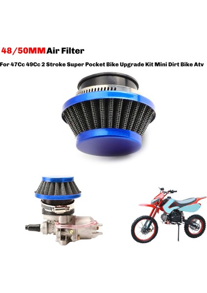 Motorlu Bisiklet Itme Mini Moto Cep Bisikleti Atv Dört Motosiklet Parçaları Için Evrensel 48/50MM Hava Filtresi Clearner (Yurt Dışından) modelleri