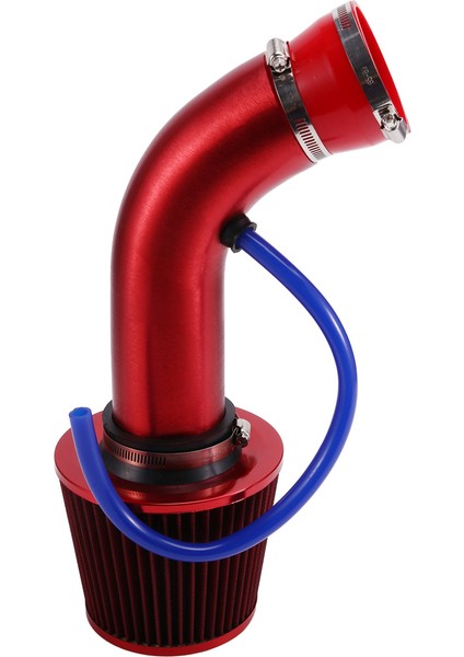 76MM/3 Inçlik Araba Hava Filtresi Giriş Borusu Sistemi Türbini Indüksiyon Kiti Alüminyum Evrensel Kamyon Aksesuarları Kırmızı (Yurt Dışından)