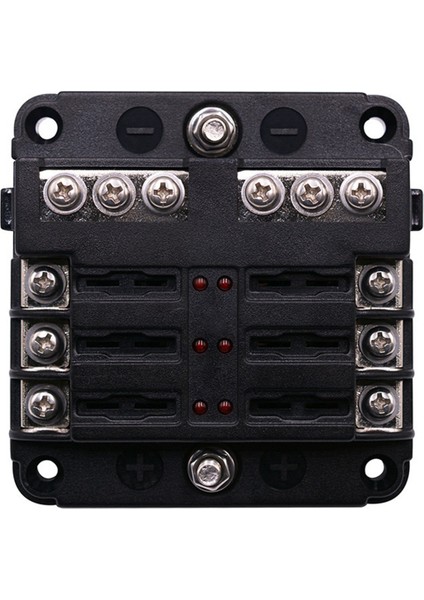 2set 6 Yollu LED Göstergeli Su Geçirmez Sigorta Bloğu 12 Devreler Dc 12/24V Araba Teknesi Için Negatif Deniz Sigortası Kutusu Rv Kamyonu (Yurt Dışından)