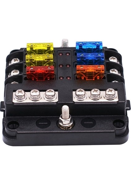 2set 6 Yollu LED Göstergeli Su Geçirmez Sigorta Bloğu 12 Devreler Dc 12/24V Araba Teknesi Için Negatif Deniz Sigortası Kutusu Rv Kamyonu (Yurt Dışından) fırsatları