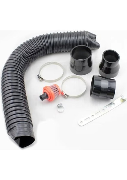 Araba Modifikasyonu Soğuk Giriş Hava Filtre Kiti Yüksek Akış Hava Filtre Elemanı 76MM Emme Hava Kutusu Kiti 3 Inç (Yurt Dışından) fırsatları