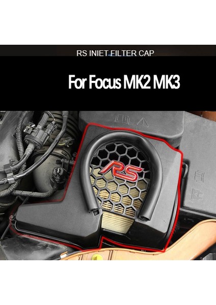 Ford Focus R-S Kuga 2012-2018 Hava Alım Koruyucusu, Kırmızı (Yurt Dışından) fırsatları