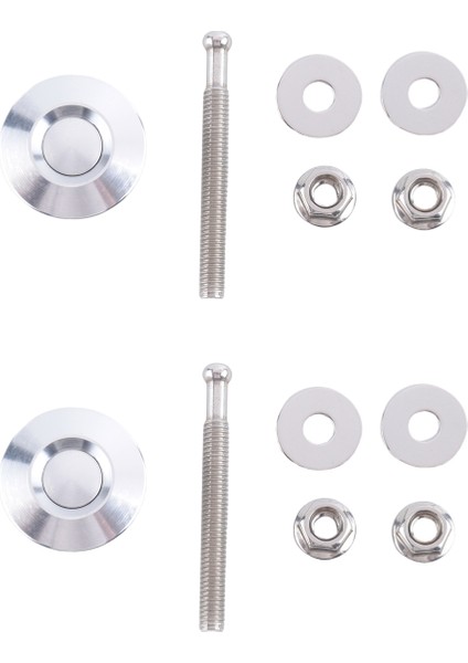 Uzun Push Düğmesi Hızlı Bırakma Kaput Pimleri Bonnet Kilit Kelesi Mandalı Tampon Kiti (Yurt Dışından)