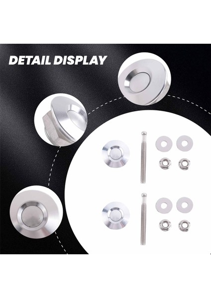 Uzun Push Düğmesi Hızlı Bırakma Kaput Pimleri Bonnet Kilit Kelesi Mandalı Tampon Kiti (Yurt Dışından) indirimleri