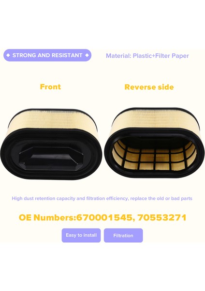1 Maserati Quattroporte / Levante / Ghibli Için Çift Motor Hava Filtresi Iıı 670001545 70553271 Araç Aksesuarları (Yurt Dışından) indirimleri