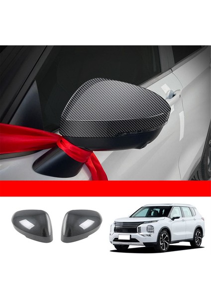 Mitsubishi Outlander 2022 + Yan Ayna Kapağı Karbon Fiber Desen Dikiz Ayna Kapağı Dış Kapı Kanadı Kapağı (Yurt Dışından) indirimleri