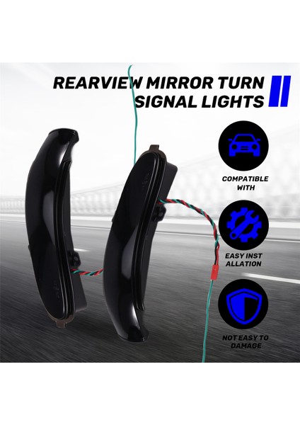 Araba Dikiz Aynası Lambası Dönüş Sinyal Işıkları LED Göstergesi Mercedes-Benz C Sınıfı Için Mavi Işıklar W203 2000-2007 (Yurt Dışından) fırsatları