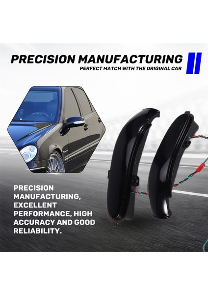 Araba Dikiz Aynası Lambası Dönüş Sinyal Işıkları LED Göstergesi Mercedes-Benz C Sınıfı Için Mavi Işıklar W203 2000-2007 (Yurt Dışından) indirimleri