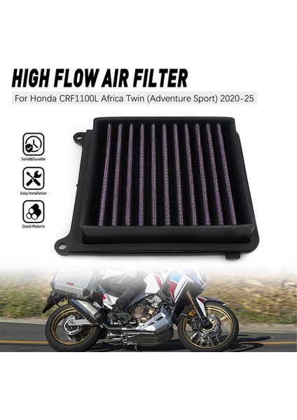 Honda CRF1000L Için Motosiklet Hava Filtresi Twin Adventure Sport 2020-2025 Motosiklet Aksesuarları (Yurt Dışından) fırsatları