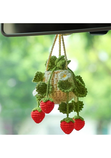 Araba Bitkisi Tığ Işi Asılı Sepet, Çilek Bitkisi Kolye,(Yurt Dışından) fırsatları