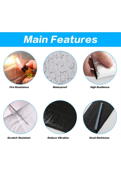 10PCS Yalıtım Mat Arabası Ses Yalıtım Mat Kendi Yapışkanlı Yalıtım Matı Yalıtım Mat Paspaslı Araç Su Geçirmez Fireproof (Yurt Dışından) fırsatları