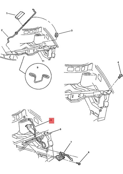 Dodge Karavan Chrysler Town Grand Voyager 4717517AC Çekme Mandal (Yurt Dışından) modelleri