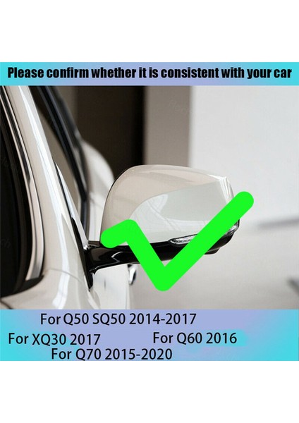 2014-2022 Infiniti Q50 Q60 Parlak Siyah Renkli Arka Görünüm Yan Ayna Kapak Kapağı M Stil Değiştirme (Yurt Dışından) indirimleri