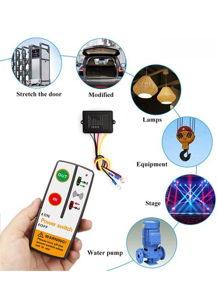 12/24V Jeep Atv Suv Kamyonları Alıcı Modülü Verici Elektrik Anahtarı Denetleyicisi Için Çok Yönlü Vinç Uzaktan Kumanda Kiti (Yurt Dışından) indirimleri